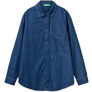 United Colors of Benetton Dameshemd, Blauw, XL