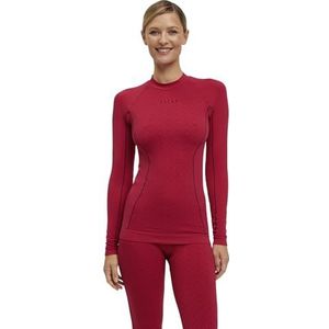FALKE Dames Top van onderlaag Maximum Warm Round Neck W L/s Sh functioneel materiaal sneldrogend 1 stuk, Rood Red 8644 Trend, S