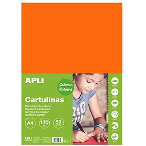 APLI 14238 - Oranje karton A4 170 g 50 vel