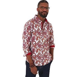 Joe Browns Heren Premium Herfst Paisley Print Shirt met lange mouwen, veelkleurig, klein, Meerkleurig, S