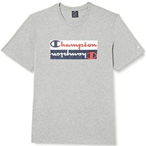 Champion Legacy Graphic Shop Authentic Mirror Logo S/S T-shirt, grijs melange, XS voor heren