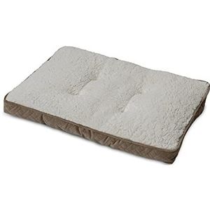 Mikki Hond, kat, puppy, Sherpa fleece warm kalmerend kussen bed matras kussen knuffelkussen crème/bruin - medium