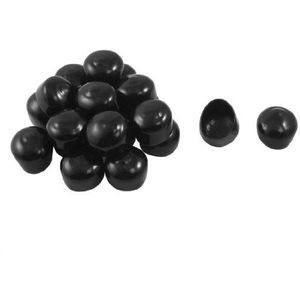 50 PCs Zwart Rubber Plastic pvc Geïsoleerde het Zachte Plastic van Eindkappen van
