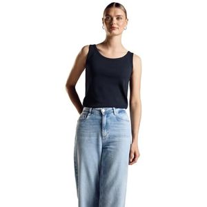 STREET ONE Geribbelde top, blauw (deep blue), 42