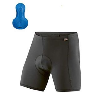 Gonso Sitivo U M, heren fietsonderbroek, past onder alle fietsshorts, leggings met Sitivo Blue zitkussen met poron-elementen, nauwsluitende pasvorm, zwart/blauw, maat S