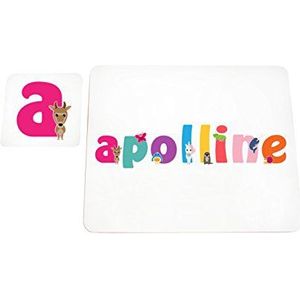Little helper deken met Coaster illustratieve stijl bont met de naam meisjesnaam Apolline