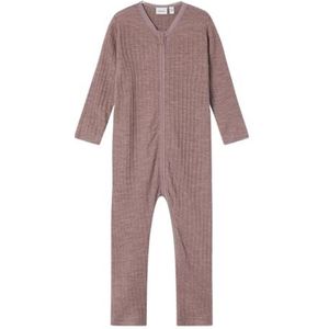 NAME IT Meisjes Nmfwossa Wool/Silk Rib Nightsuit slaapoverall, lila, 110 cm