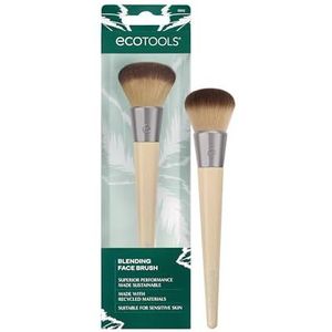 EcoTools Mengsel Gezichtsmake-upkwast, voor vloeibare en crèmefoundation, bronzer en blush, multifunctionele make-upkwast, dens, synthetische borstels, milieuvriendelijk, dierproefvrij en