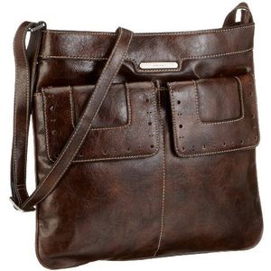 Gerry Weber Shoulder Bag 08/94/11055-860, dames schoudertas, bruin, (d brown 860), 37x18x13, bruin, One Size