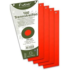 100 fiches intercalaires trapezoidales sous film - papier recycle uni perfore