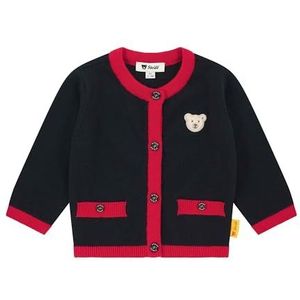 Steiff Gebreid vest EU maat 98 Steiff navy, kinderjack met knoopsluiting voor gemakkelijk aantrekken, warm en comfortabel vest, wasmachinebestendig, Steiff Navy, 98