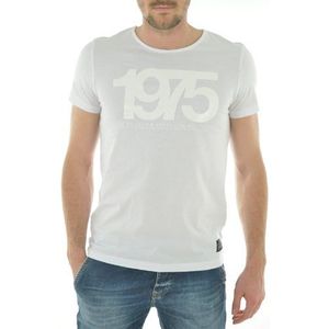 JACK & JONES Heren T-shirt CLEAR TEE korte mouw CORE, wit (wit C-n100), XL