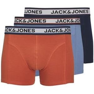 JACK & JONES Jacmarco Solid Trunks 3 Pack Noos, Coronet Blue/Pack: Hot Sauce - Navy Blazer, XL