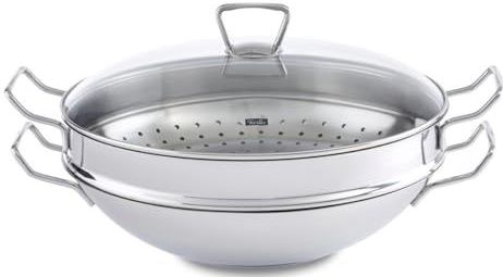 Fissler - Kunming - Wok - Staal - 35 cm - Glazen Deksel