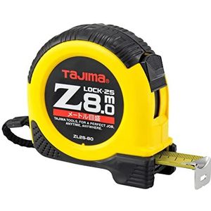 Tajima Z5L80MYD Meetlint, Z (Dual-Lock stalen bandmaat nylonCoat – coating drievoudig geklonken eindhaak hoge treksterkte terugtrekveer 8 m x 25 mm)