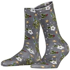 Burlington - Fancy Christmas - Chaussettes - Lichtgrijs - 1 Paar - 36-41
