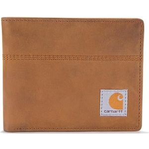 Carhartt Casual Saddle Leather Wallets voor heren, verkrijgbaar in meerdere stijlen en kleuren, bruin (tweevoudig), eenheidsmaat