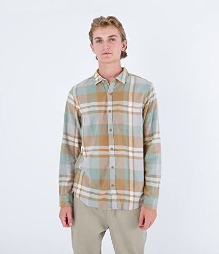 Hurley - Portland - Overhemd - Blauw - 100% Biologisch Katoen