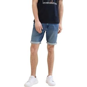 TOM TAILOR Heren bermuda jeans shorts, 10281 - Mid Stone Wash Denim, 30