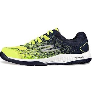 Skechers Viper Court Pickleball, herensneakers, geel, synthetisch, mesh/navy trim, maat 49, Geel synthetisch mesh, marineblauwe rand, 49 EU