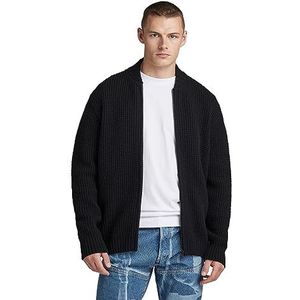 G-STAR RAW Chunky Zip Cardigan Knit, zwart (Dk Black D23533-d170-6484), XL