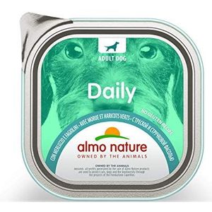 Almo Nature Daily Menu kattenvoering, hond, geen graan-paté met kabeljauw en bonen, 300 g, 9 stuks