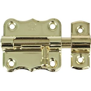 Amig - Deurgrendel van staal | Boutengrendel Mod. 454 | Deurslot bekleed met messing | Deurslot | Afmetingen: 70 x 67 | Schroefslot | Geschikt voor deuren, Metaal