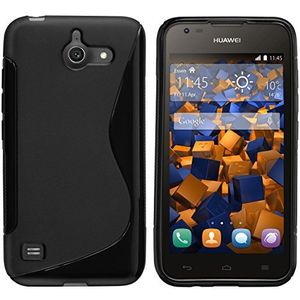 mumbi Hoes compatibel met Huawei Ascend Y550 mobiele telefoon case telefoonhoes, zwart