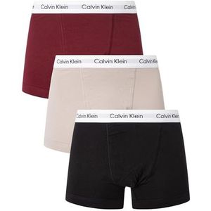 Calvin Klein Heren Trunk (Pack van 3), Bl, Twn Pt, Bruinvis W/Wit Wbs, XL