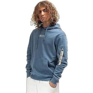 Alpha Industries Organics EMB Hoody Heren Sweat met capuchon Organic Petrol