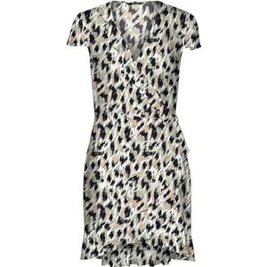 VERO MODA Vmmenny Korte C/S Wrap Dress WVN Ga Jurk, marineblazer/Aop: mette, M