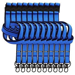 Tarifold Es 200521- Verpakking met 10 hangers voor knutselwerk, ID-kaarten, sleutelhangers, dubbele hanger, 46 cm lang, blauw