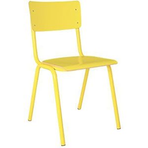 Zuiver chair back to school yellow set van 4 vinyl 43 x 47 x 83 cm