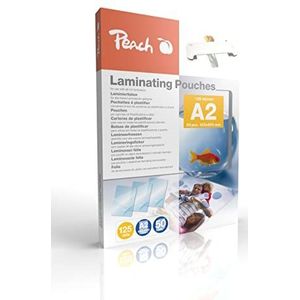Peach Lamineerfolie A2 | 125 mic | 125 stuks | premium kwaliteit voor de beste lamineerresultaten | compatibel met apparaten van alle merken | PP525-12