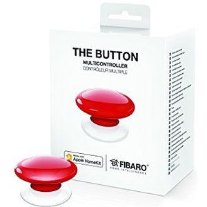 FIBARO HomeKit enabled The Button rood/iOS Bluetooth draadloze draagbare schakelknop, rood, FGBHPB-101-3