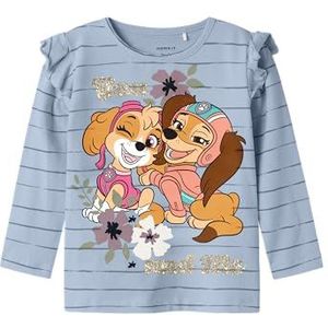 Name it mini Meisjes Nmfjulia Paw Ls Top Box Cplg, subdued blue, 98