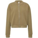 QS - Sweatjack - Olijfgroen - Dames - XXL