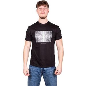Armani Exchange Men's Digital Desert, Logo Graphic Print T-shirt, Zwart, L, zwart, L