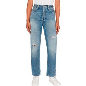 Pepe Jeans Dames rechte jeans Uhw, blauw (Denim-RG5), 24W / 30L, Blauw (Denim-rg5), 24W / 30L
