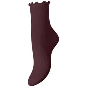 PIECES Pcafia Noos damessokken, tawny port, One size