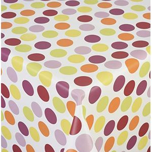 Venilia Tafelkleed meerkleurig tafelkleed tafellinnen tafelzeil, onderhoudsvriendelijk waterafstotend rond 140 x 140 cm, pvc-polyester