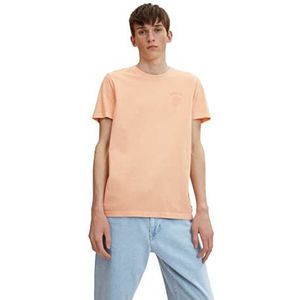 TOM TAILOR Denim Uomini T-shirt met print 1031148, 29513 - Coral Pink, M