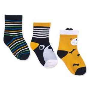 Tuc Tuc Set van 3 sokken, voor jongens, marineblauw, collectie mops, marineblauw, 0 maanden