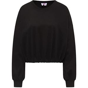 TEYLON Sweatshirt voor dames, zwart, XS
