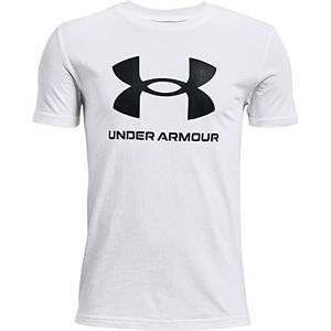 Under Armour Jongens UA Sportstyle Logo SS Shirt Wit