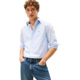 TOMMY HILFIGER - Overhemd - Lichtblauw/Wit - Regular Fit - Lange Mouw