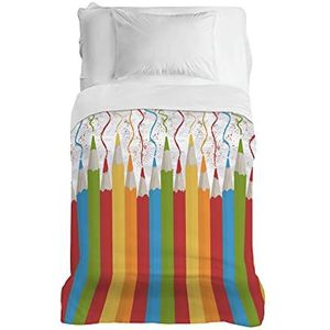 PENSIERI DELICATI Sprei 220 x 280 cm, voor eenpersoonsbed, 100% piqué-katoen, ideaal als sprei voor Frans bed, 100% Made in Italy