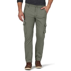 Wrangler Authentics Men's Regular Tapered Cargo, Dusty Olive, 33W x 32L