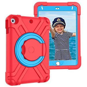 iPad Mini 4 5 Case voor kinderen - houder voor schokdemper, licht, robuuste afdekking voor Apple iPad Mini 5e generatie 4e generatie 7,9 inch, rood / blauw