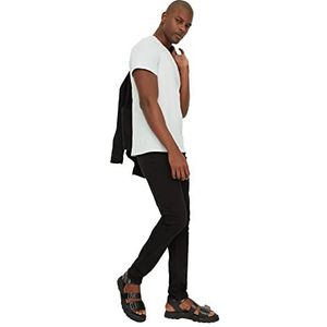 Trendyol Heren Man Normale Taille Skinny Jeans, Zwart, 32W